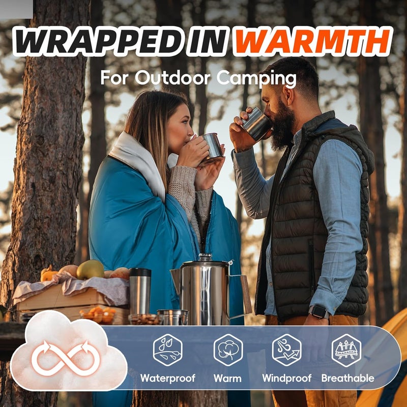 Mereza Sleeping Bags XL for Adults Cold Weather Mens Large Wide Sleeping Bag for Big and Tall Girls Boys with Compression Sack for Camping Backpacking Warm & Cool Weather - Image 5